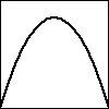 a graph of a concave down curve that starts at the origin, increases and then decreases