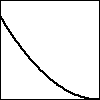 a graph of a curve with negative, increasing(ly less negative) slope