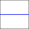 a horizontal line through the center of the graph